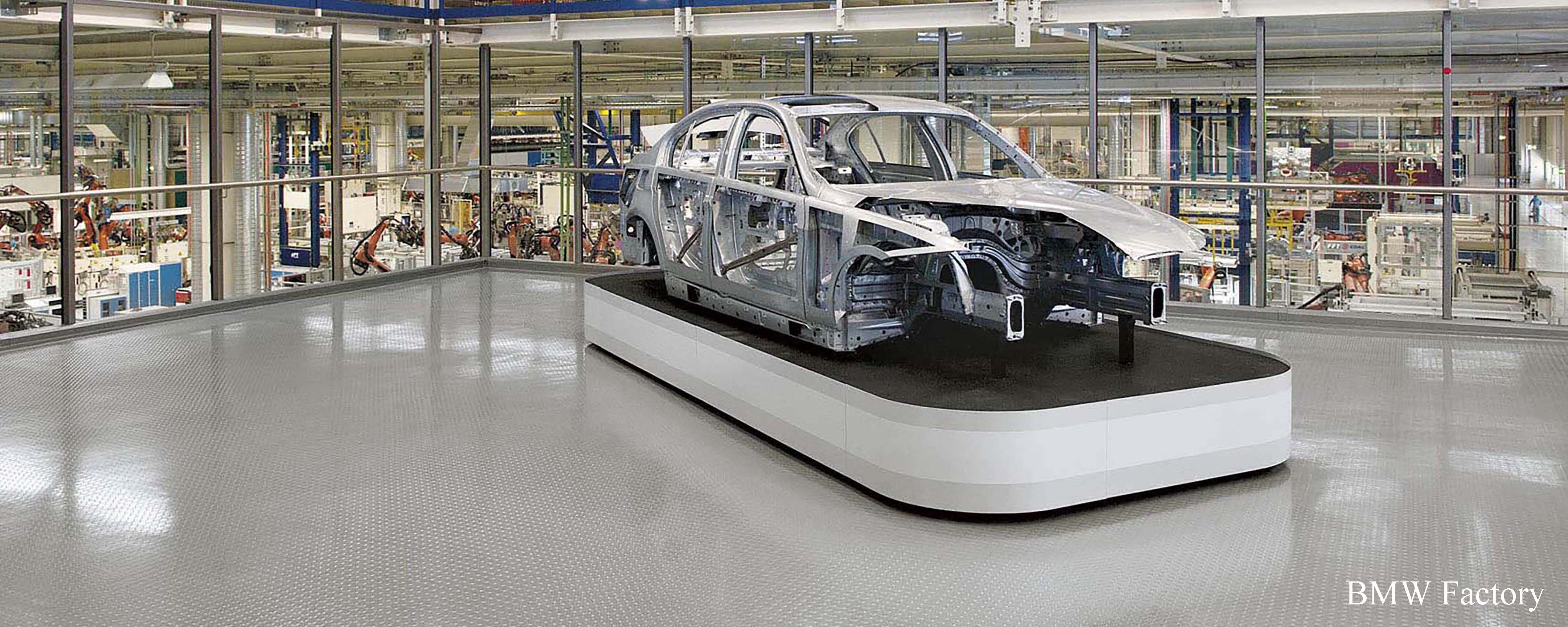 floor photo of BMW factory assembly workshop